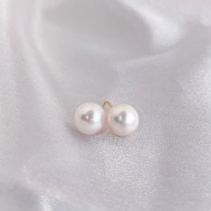AAA 6.5-7mm White Japanese Akoya Pearl Stud Earrings