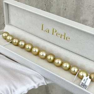 13.1-14.2mm Golden South Sea Pearl Bracelet