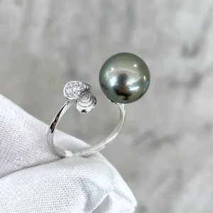 Black Tahitian Pearl Enchanted Loveheart Ring